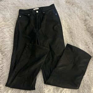 H&M Black Faux Leather Pants